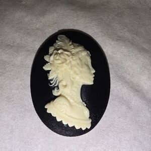 Tattooed Lady Head Cameo Mold, Jewelry Making - Resin / Polymer Clay